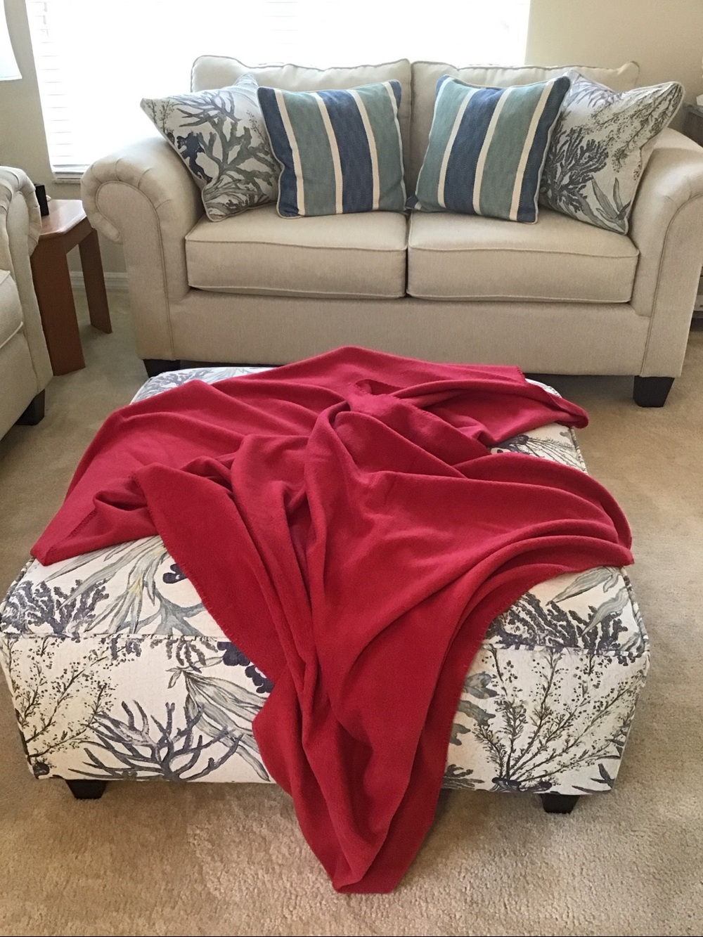 Home Classics Throw Blanket, Red, 76” x 50”